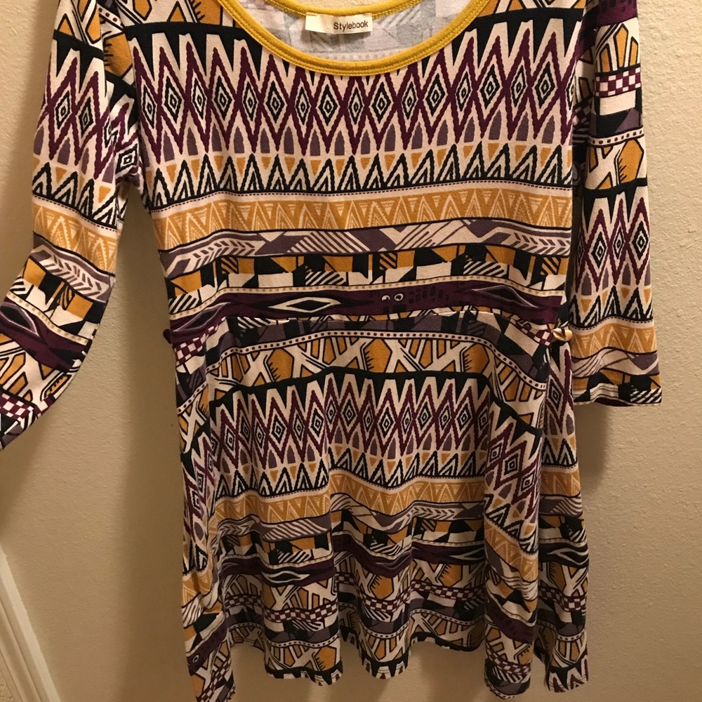 Geometric patterned gameday dress